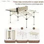 IPRee Outdoor Folding Tables Aluminum Alloy Portable Leisure Egg Roll Table Lightweight Camping Picnic Vehicle Car Mobile with Carrying Bag