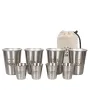 Outdoor 304 Stainless Steel Cup Set Camping Cup 4/6/8PCS Camping Portable Water Cup Travel Coffee Cup Picnic Barbecue Cup