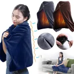 TENGOO USB Electric Heated Shawl 100*70cm Soft Flannel Heated Wrap Blanket Winter Wearable Fast Heating Electric Throw Blanket for Office Outdoor Camping