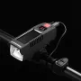 BENGGUO Solar Rechargeable Bike Headlight LED Super Brightness 1800mAh Battery Waterproof 4 Light Modes Warning Flashlight with 120dB Horn for Night Cycling