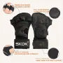 SKDK 1Pair Weight Lifting Fitness Sports Gloves Non-slip Breathable Sweat-wicking Silicone Palm Extended Strap Wrist Guard Gloves for Gym Power Training