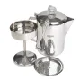 IPRee Percolator Coffee Pot Stainless Steel Camping Outdoor Stovetop Maker W/ Top Glass Knob 9 Cups Cold Brew Coffee Maker Coffeeware