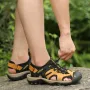 Men's Sandals Genuine Leather Summer Shoes Retro Outudoor Man Sandalias Vintage Fashion Men Shoe Trekking Beach Footwear