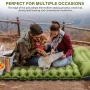 IPRee Outdoor Portable Self-Inflating Camping Air Mattress 4-Inch Thick Compact Ultralight Sleeping Pad with Built-in Foot Pump Pillow