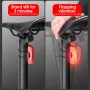 WEST BIKING 100LM Smart Brake Sensing Taillight Waterproof USB Charging COB LED Bike Rear Light for Outdoor Road MTB Night Riding Safety