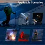 BORUiT White Red Light LED Headlamp Use AAA Battery 4 Modes Super Bright Head Lamp Waterproof Head Torch