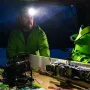 XPE+LED Strong Light Headlamp Built-in Battery USB Charging Wave Sensing Zoom Strong Light Headlamp