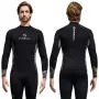 DIVE&SAIL Men's Diving Tight Long Sleeve T-shirt UPF50+ UV Protection Quick-drying High Elastic Pull-over Professional Floatsuit Top for Surfing Swimming