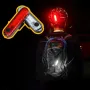 BIKIGHT Bike Light Set 3-in-1 350LM Headlight Speed Meter Horn with 4 Modes Taillight Bicycle Warning Light