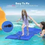 WARMOUNTS Floating Water Pad for Single, 7 x 3 FT Tear-Resistant 3-Layer XPE Foam Floating Mat Recreation Relaxing Lily Pad for Pool Lake River Ocean Boats Outdoor Water Activities