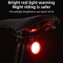 BIKIGHT 100LM Mini Bike Headlight Taillight 200mAh Type-C Rechargeable 3 Modes Adjustable Warning Bicycle Light for MTB Night Riding Safety