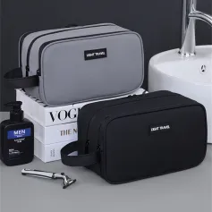 IPRee Men's Makeup Bag 3 Layer Elite Series Large Capacity Men's Toiletry Bag Travel Essentials Portable Premium Cosmetics Organizer Bag