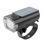 BIKIGHT Solar Rechargeable LED Bicycle Headlight Anti-glare Type-C Charging Waterproof Bike Front Light for MTB Night Riding Safety