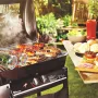 IPRee Round BBQ Basket Stainless Steel Rolling Grilling Basket Wire Mesh Cylinder Grill Basket Portable Outdoor Camping Barbecue Rack