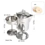 IPRee Percolator Coffee Pot Stainless Steel Camping Outdoor Stovetop Maker W/ Top Glass Knob 9 Cups Cold Brew Coffee Maker Coffeeware