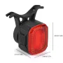 BIKIGHT Smart Sensing Brake Bicycle Taillight 6 Lighting Modes Waterproof Type-C Charging Bike Rear Light for MTB Night Riding Warning Safety