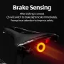 ROCKBROS Q5 Smart Auto Brake Sensing Bicycle Taillight Vibration Sensor Wake-up IPX6 Waterproof USB Charging Bike Rear Light for Night Riding