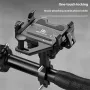 BENGGUO Aluminum Alloy Bike Phone Mount Quick Release Shock-absorbing Anti-slip Universal Motorcycle Handlebar 360° Rotation Phone Holder