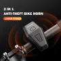 BENGGUO BG-3510 USB Electric Bike Bell Bike Motorcycle Electric Bell Horn With Anti-Theft Alarm Rechargeable Warning Safety Bell for Cycling