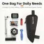 WEST BIKING 1L Bicycle Top Tube Bag Narrow Side Design Velcro Fastening Portable Zipper Storage Cycling Bag for MTB & Road Bikes