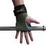 GOUNOD 1Pair Cowhide Sports Fitness Non-slip Palm Wrist Protection Grip Pads for Gym Weightlifting Training Dumbbell Pull-Up