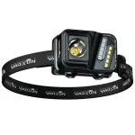 WARSUN 750 Lumens Rechargeable Lightweight Headlamp with Motion Sensor Running & Helmet Light LED Head Torch 5 Modes for Night Running Fishing Camping Cycling Work