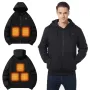 TENGOO HZ05 Smart Heated Zipper Hoodies Sweatshirt 5 Heating Areas Quick Heating USB Rechargeable Washable Safety Fashion Oversize Jacket for Winter Outdoors Keep Warm