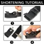 TUSHI 120cm Automatic Buckle Men Tactical Belt 1100D Nylon Thickened Hardened Double-layer Military Girdle for Outdoor Sports