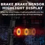 BIKIGHT Smart Brake Sensing Bike Taillight 4 Light Modes Type-C Rechargeable Waterproof Dustproof Bicycle Rear Light for MTB Road Night Riding Safety