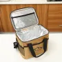 IPRee Outdoor Camping Large Capacity Picnic Aluminum Foil Insulated Box Handheld Cooler Fresh Box Crossbody Portable Picnic Lunch Bag