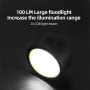 BIKIGHT 100LM Mini Bike Headlight Taillight 200mAh Type-C Rechargeable 3 Modes Adjustable Warning Bicycle Light for MTB Night Riding Safety