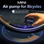 CYCLAMI A2 100PSI Mini Electric Bicycle Air Pump Universal Automatic Rapid Inflation Overheat Protection 110g Portable Cordless Inflator for Outdoor Road MTB Bike Motorcycle Ball