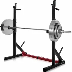 [US Direct] Dipping Station 43.5~67.5inch High 13 Levels Adjustable Weight Lifting Bench Barbell Stand Fitness Gym Home 550 Pound Loading