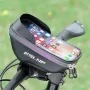 ESLNF Sensitive Touchscreen 8'' Phone Holder Bike Bag Upgraded Sun Visor Hard Shell Waterproof Handlebar Bag Lightweight Large Capacity Cycling Bag