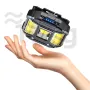 COB LED Head Mounted Flashlight USB Charging Powerful Headlight Torch Power Display Camping Head Light for Outdoor Night Fishing