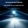 BIKIGHT Solar Rechargeable LED Bicycle Headlight Anti-glare Type-C Charging Waterproof Bike Front Light for MTB Night Riding Safety