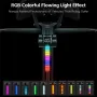 WEST BIKING RGB Colorful Dynamic LED Bicycle Taillight Smart Sensor Brake Digital Power Display Waterproof USB Rechargeable Bike Rear Light for Outdoor Night Safe Cycling