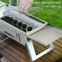 IPRee Stainless Steel Grill Outdoor Portable Charcoal Thickened Barbecue Household Small One-second Folding Carbon Baking Skewer Oven for Outdoor