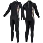 DIVE&SAIL Men Full Body Dive Skins Wetsuit UPF50+ Sun Protection Quick-drying One-piece Long Sleeve Diving Top Pant Front Zip Keep Warm Elastic Snorkeling Clothes for Surfing Swimming