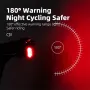 ROCKBROS WR05 100LM Smart Smart Brake Bicycle Taillight 7 Lighting Modes USB Charging 500mAH Bike Rear Light for Outdoor Night Warning Safe Cycling