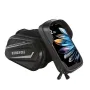 DTUCYCLE Bicycle Front Frame Separable Organizer Bag Waterproof Touch Screen Cycling Bag Triple Hoop Loop Fastening Bike Tube Bag for MTB Road