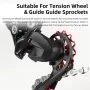 WEST BIKING 3/5 CM Mountain Bicycle Ceramic Rear Dial Guide Wheel 11T 13T Tooth Derailleur Aluminum Alloy Perrin Bearing Tension Wheel