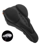 WEST BIKING Comfty High Elastic Silicone Bicycle Saddle Cover Soft Breathable Bike Seat Cushion With Rainproof Cover for Road MTB Outdoor Riding