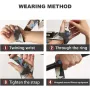 SKDK 1 Pair Weightlifting Straps Sports Padded Hand Grip Support Silicone Anti-slip Wristbands for Men Women Gym Fitness Lifting Strength Training
