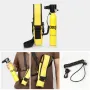 DIDEEP 0.5L Mini Scuba Tank Kit with Storage Bag and Satety Rope Portable Scuba Diving Tank Gear Support 5-10 Minutes Breath Underwater Breathing Devicefor Partner Underwater Entertainment Backup Air