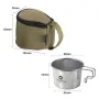 CAMPINGMOON Sierra Cups Set 160ml/210ml Stainless Steel Sierra Cup Picnic Tableware Portable Hiking Camping Cup Picnic Cookware