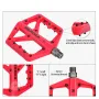 MEROCA Bicycle Pedals Mountain Bike Pedals Lightweight Nylon Bearing Lubricated Width Non-slip Pedals for MTB Cycling