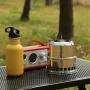 IPRee Outdoor Firewood Stove Portable Folding Wood Stove Stainless Steel Wood-burning Stove Camping Picnic BBQ Windproof Furnace