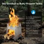Astrolux® Ti-BS1 Titanium Backpacking Stoves Titanium Camping Stove Folding Wood Burning Stove Pocket Stove Portable Lightweight Backpacking Stove for Outdoor Camping Hiking Backpacking Picnic BBQ