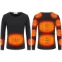 TENGOO 11 Heating Zones Underwear 3 Gear Smart Control Winter Warm USB Electric T-Shirt Adult Long Sleeve Plush Heated Top